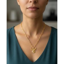 Vintage Takı Vintage Altın Rengi Zincirli Melek Kolye