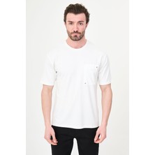 MCR Düz Slim Fit Bisiklet Yaka Cepli Bi-Stretch Interlok Erkek T-Shirt