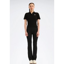 Reebok Id Fıtted Polo Siyah Kadın Kısa Kol T-Shirt