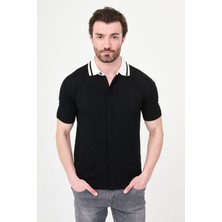 MCR Düz Slim Fit Polo Yaka Düğmeli Kısa Kol Erkek Triko T-Shirt