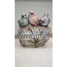 Gardenya 3 Lü  Kuş Detaylı Polyester Dekoratif Obje