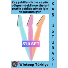 Wintoup #kaşbakım Tahriş Etmez Dudak Yanak Çene Pürüzsüz Cilt Tüy Alma Şekillendirme Kaş Usturası Üçlü Set