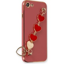 Derin Stok Iphone 7 Kılıf Silikon - Kırmızı