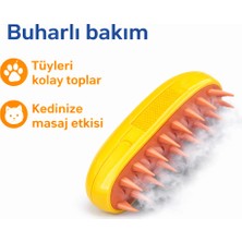 Kotenart Buharlı Kedi Tarağı – Tüy Toplama ve Masaj Etkili Evcil Hayvan Bakım Fırçası
