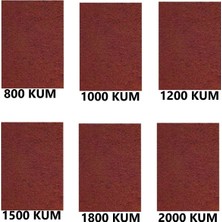 Su Zımparası, Yumuşak Kağıt, Yüksek Kalite 23X28 cm 800,1000,1200,1500,1800,2000 Kum 6 Parça