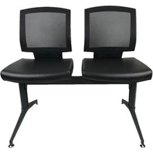 Vivense Goldsit Reks Ikili Bekleme Koltuğu 322 F, Siyah Deri