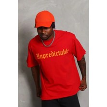 Secret Sita Erkek Baskılı Thirt Kısa Kol Bisiklet Yaka Regular Fit Rahat Kalıp Günlük Tişört  Kırmızı