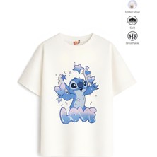 Belya Kids Wear Kız Çocuk Tam Kalıp Sh Tasarım 33 Oversize Tişört