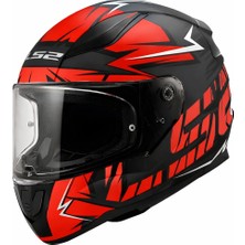 Ls2 Rapıd 2 Cromo Kapalı Kask Mat Siyah-Kırmızı