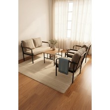 Baresmu Barbah Metal Bahçe Oturma Grubu 2+1+1 Balkon Seti | Minderli Koltuk Takımı | Bahçe & Teras Mobilyası