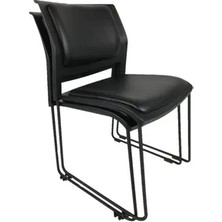 Vivense Goldsit Mars Sandalye 62 B Ikili Set, Siyah Deri