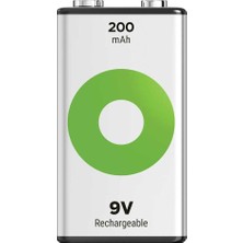Gp Batteries Recyko 200 Mah 9V Boy Ni-Mh Şarjlı Pil Tekli Paket