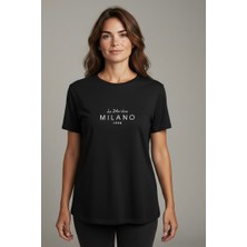 Ferz Kadın Siyah Milano Tişort