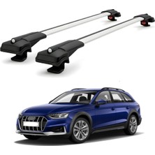 Cross Oto Aksesuarları Audi A4 Allroad B9 SW 2016–2025 için Ara Atkı Tavan Barı , Araca Özel , Kilitlenebilir Araç Üstü Ekipman Taşıma Barı (2 Adet)