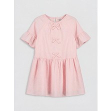 LC Waikiki Lcw Kids Pembe Kız Çocuk Volanlı Elbise