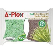 3 Adet A-Plex Sisal Selülozik Bulaşık Süngeri 2'li