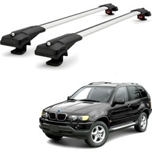 Cross Oto Aksesuarları Bmw X5 SUV E53 2000–2006 için Ara Atkı Tavan Barı , Araca Özel , Kilitlenebilir Araç Üstü Ekipman Taşıma Barı (2 Adet)