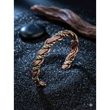 Mihrim Naturel El Örgüsü Bakır Bileklik