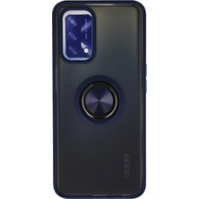 Hnrlishp Newface  A74 4g Kılıf Montreal Yüzüklü Silikon Kapak - Lacivert