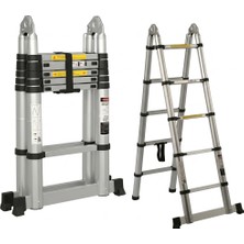 Asil A Tipi Teleskopik Alüminyum Merdiven 1.6+1.6m – 150 kg Kapasiteli, Çift Taraflı, EN131 Sertifikalı