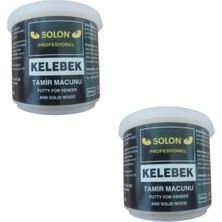 Solon 2 Adet Çok Amaçlı Ahşap Parke Masa Sehpa Çizik Çok Amaçlı Tamir Dolgu Macunu Kelebek 240 Gr