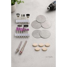 Abnturk 24 Parça Mini Taşlama Seti Dremel Uyumlu Kesme Zımpara Parlatma Çok Amaçlı Uç Seti