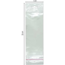 7*25 40 Mikron Sedefli Askılı (Askı Kısmı Beyaz) Bantlı OPP (Parlak-Şeffaf) Jelatin 1000 Adet