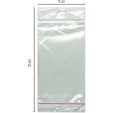 11*25 Sedefli Askılı (Askı Kısmı Beyaz) Bantlı OPP (Parlak-Şeffaf) Jelatin 1000 Adet