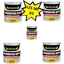 5 Adet Alüminyum Yaldız Boya Altın 125 Ml.