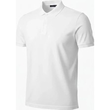 Secret Sita Erkek Pike Kumaş Düğmeli Yaka Regular Fit Günlük Kısa Kol Tişört Tshirt  Beyaz