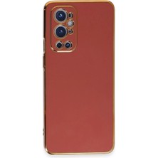 Morado Se siente Perfecto One Plus 9 Pro Kılıf Volet Silikon - Kırmızı