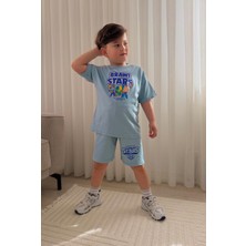 Sacro Kids Brawl Stars Baskılı 2 Iplik Tshirt-Şort Yazlık Erkek Çocuk Takım