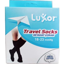 Montreal Luxor 839 Dizaltı Burnu Kapalı Standart Basınç Seyahat Çorabı (Varis Çorabı) Siyah No: 4 ( 1 Adet )