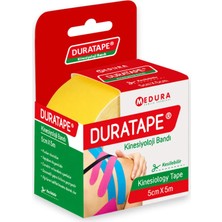 Montreal Duratape Kinesiyoloji Bandı Sarı 5 cm x 5 M ( 6 Adet )