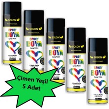 5 Adet Çimen Yeşil Sprey Boya 200 ml