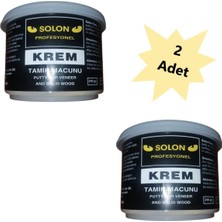 Solon 2 Adet Çok Amaçlı Ahşap Parke Masa Sehpa Çizik Çok Amaçlı Tamir Dolgu Macunu Krem 240 Gr