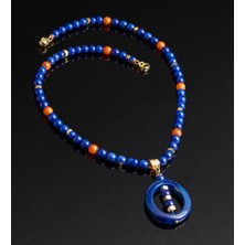 Asteria Elite Lacivert Akik Nazar Koruyucu ve Odaklanma Kolyesi