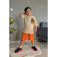 Sacro Kids Paw Patrol Köpek Baskılı 2 Iplik Tshirt-Şort Yazlık Erkek Çocuk Takım