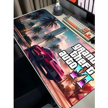 Charmbi Gta Vı Temalı  Mouse Pad – 40X90 Büyük Gaming Mousepad, Kaymaz Taban Oyuncu