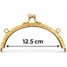 12.5 cm Oval Çanta Cüzdan Bursu Metal Çanta Kilidi - Çanta Yapım Aparatı, Makrome ve Örgü Çanta I