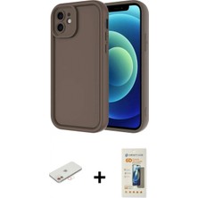 İlk El Grup Ieg™ iPhone 11 Kılıf Yankı Yansıma Özel Seri - Siyah 6d Mat Seramik Hayalet Nano Ekran Koruyucu + Yeşil Renkli Kamera Lens Koruma Cam