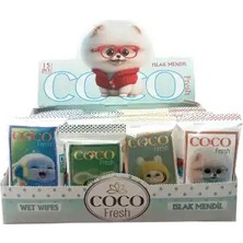 Montreal Coco Fresh Cep Islak Mendil (15'li Paket) 36'lı Kutu - Sevimli Hayvanlar ( 6 Adet )