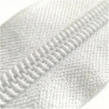 10 Metre Beyaz Plastik Fermuar 10 Başlık – Çanta, Elbise, Kıyafet, Dikiş ve Tuhafiye Fermuarı
