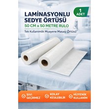 Fırsatkolik Laminasyonlu Sedye Örtüsü 50 cm x 50 Metre Rulo Tek Kullanımlık Muayene Masası Örtüsü 1 Adet