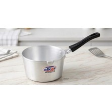 Abnturk Dayanıklı Boyasız Alüminyum Sütlük Kaçerola Yemek Isıtma Kabı Tek Saplı Derin Tava