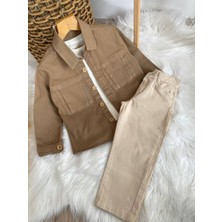 Ays Bebe Gabardin Ceket&pantolon Erkek Çocuk 3'lü Takım