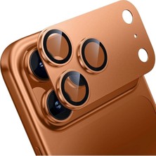 Case Collection Apple iPhone 17 Promax - 17 Pro Uyumlu Kamera Lens Koruyucu Metal Çerceveli Tam Koruyucu Cam