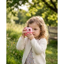 AyrStore Buğz Anında Fotoğraf Baskılı Çocuk Kamerası 5 Rulo Kağıt 6 Renk Kalem Hediyeli Eğitici Oyu