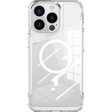 Sionel iPhone 13 Pro Max Kılıf Zore M-Safe Şarj Özellikli T-Max M-Safe Kapak - Şeffaf