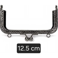 12.5 cm Kare Çanta Bursu Metal Çanta Çerçevesi Gold Gümüş Füme Makrome Örgü Çanta Aparatı